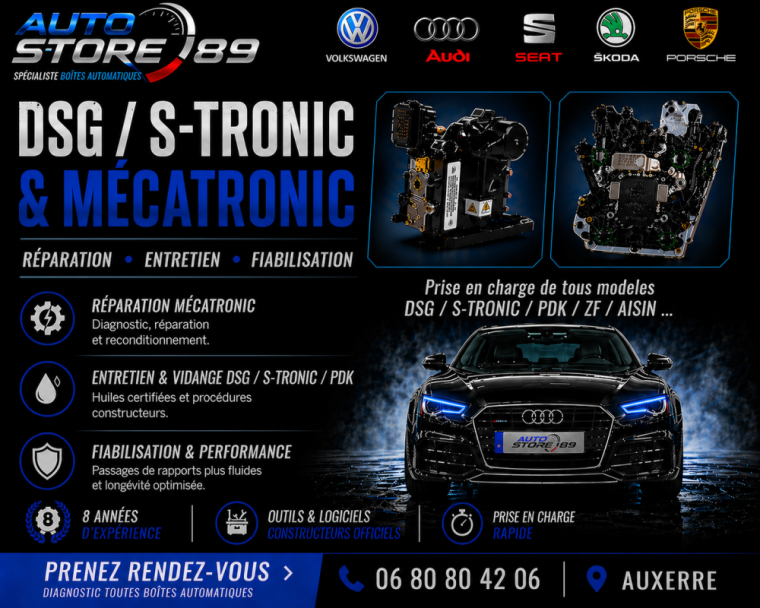 Votre DSG / S-tronic montre des signes de faiblesse ?