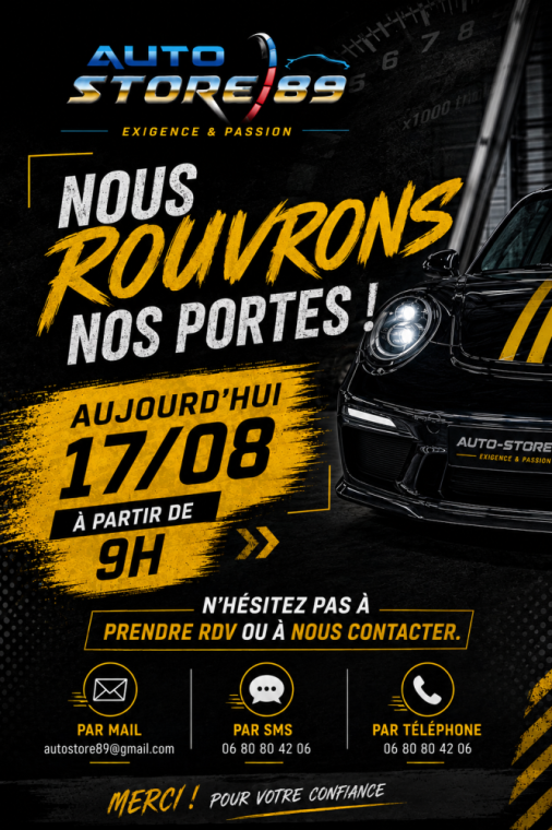 Réouverture Auto-Store 89 à Auxerre