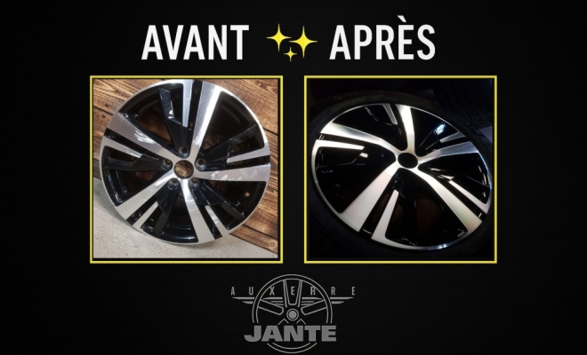 Avant / Après des prestations réalisées au sein de notre atelier de réparation de jante alu, Auxerre, Auto-Store 89
